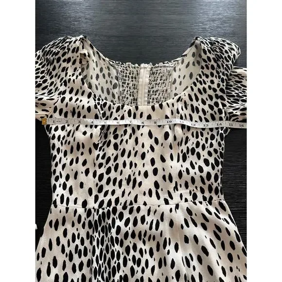 Reformation Alessi Polka Dot Ivory Long Sleeve Midi Dress size 4 - Picture 7 of 10